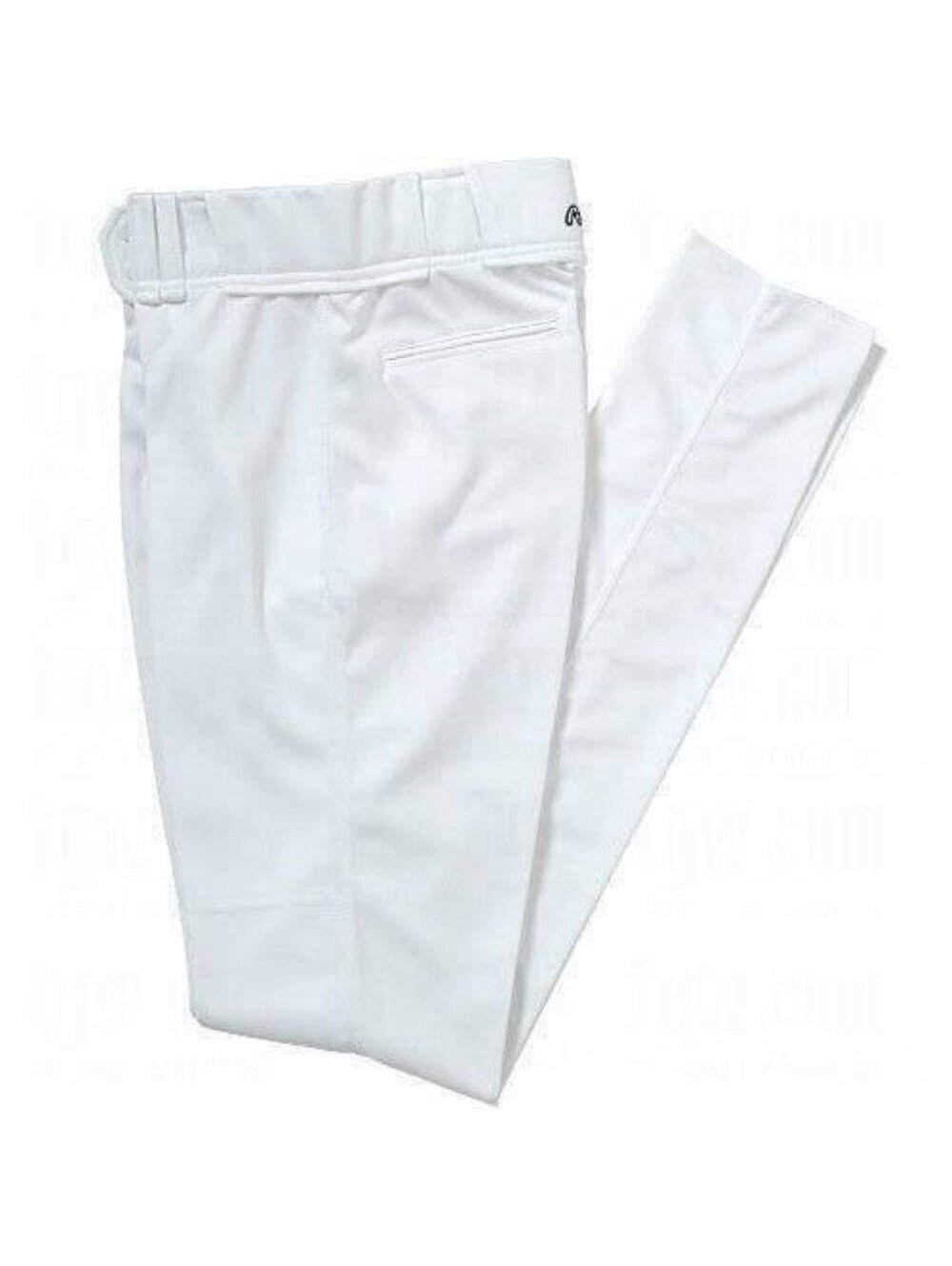 Rawlings Baseball Pants 44 Mens White Double Knit Unhemmed Snap & Zip Fly